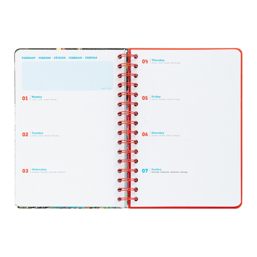 Grupo Erik Where's Wally - 2026/2027 Week To View A5 12 Months Academic School Diary - Multicolours
